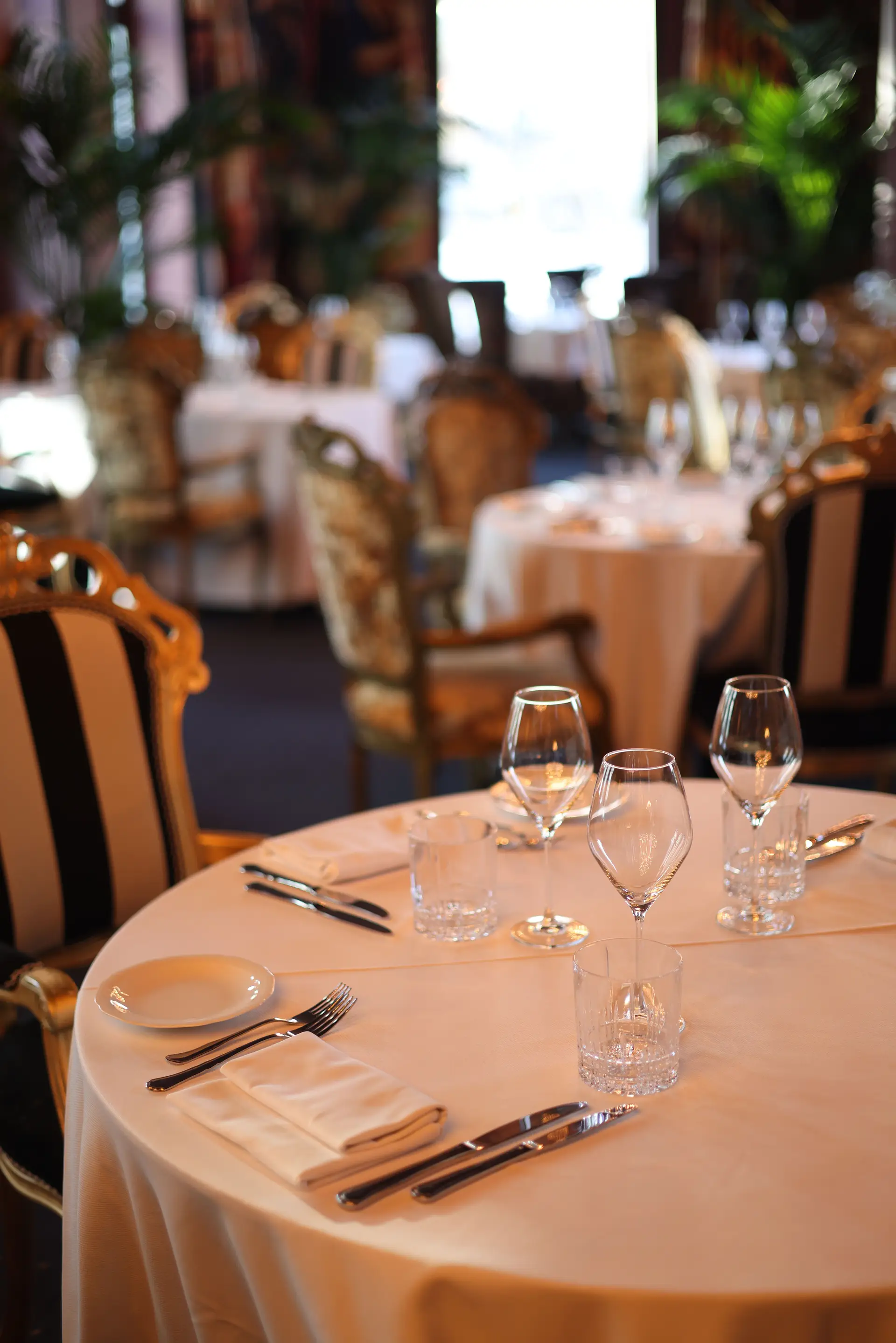Refined reception dining setup
